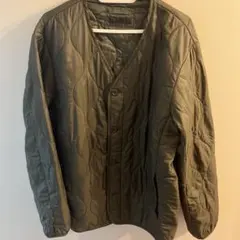 オリーブ色 キルティングジャケット