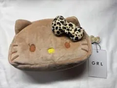 サンリオキャラコラボレオパード柄日焼けハローキティフェイスポーチ［sz024］