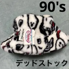 激レア 90's Disney 101わんちゃん 総柄 ファー ハット 帽子