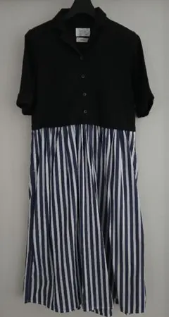 Sunny clouds シャトルのくっつきワンピース ストライプ　MP