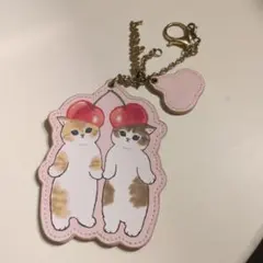 mofusand さくらんぼ 猫 キーホルダー