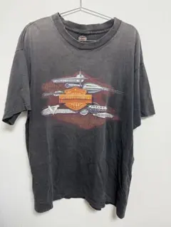 USA製】ハーレーダビッドソン 100周年 記念Tシャツ エンボス加工 L 黒 