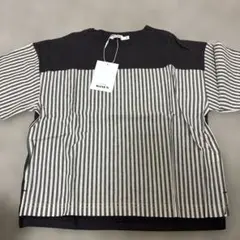 ストライプ 半袖Tシャツ 120 ブラックストライプ