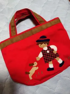 美品・限定品】familiarファミリアファミリアショーカゴバッグ赤