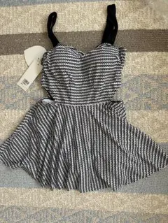 新品未使用 - 白黒ストライプ ワンピース水着