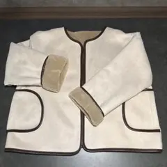 2WAYボアスエードパイピングブルゾンリバーシブルコート