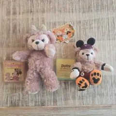 【人気】ダッフィー／シェリーメイ ぬいぐるみキーホルダーセット