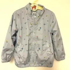 水色 花柄 ウィンドブレーカー