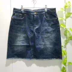★アズノウアズオオラカ　デニムスカート　ミニスカート　ひざ上　大きめサイズ　紺のサムネイル