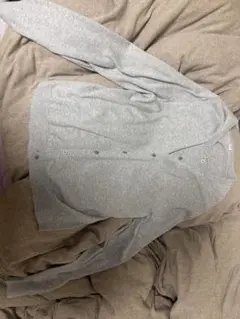 ユニクロ クルーネックカーディガン グレー L