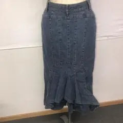 ダークデニム フレアスカート　 レトロ