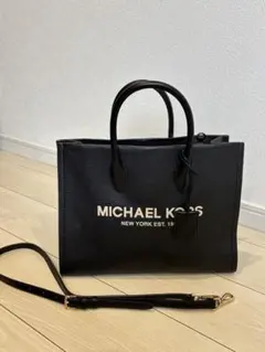 マイケルコース 超美品 黒 ミレラ 2WAY ミディアム トートバッグ