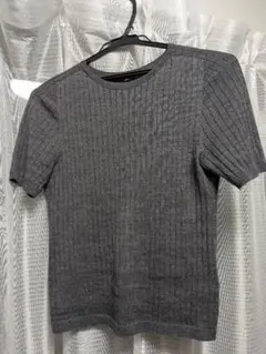 UNIQLOメリノリブクルーネックセーター/5分袖