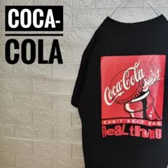 コカコーラCocaCola　ビッグロゴ古着Tシャツ黒L