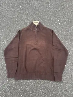 TOMMY HILFIGER ブラウン ハイネックセーター M