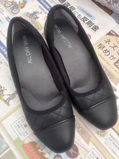 ALLDAY WORK キルティングデザイン ブラックパンプスのサムネイル