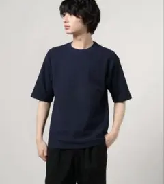 ラコステ　ワントーン　ワンポイント　ネイビー　Tシャツ