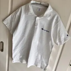 Champion ホワイト ポロシャツ Lサイズ