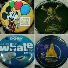 4個 まとめ売り ディズニー 缶バッジ 缶バッチ ディズニーリゾート ミッキー