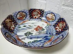 値下歓迎【未使用・美品】 有田焼　大鉢 庫山窯 金彩 桜・ザクロ・鳳凰 美濃焼 井乃口窯 啓山作 間取色絵金彩 牡丹文様大鉢 大皿 盛鉢