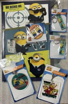 ミニオン クリアファイル　缶バッジ　アクリルキーホルダー 6点セット