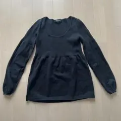 QUEENS COURT 黒 長袖チュニック サイズ2