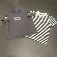 ミッキーマウス &スヌーピー半袖Tシャツ　110 2枚セット