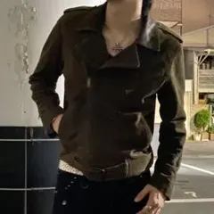 Vintage real leather rider's jacket BP29