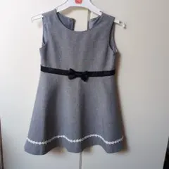 110グレージャケット付きフォーマルワンピース