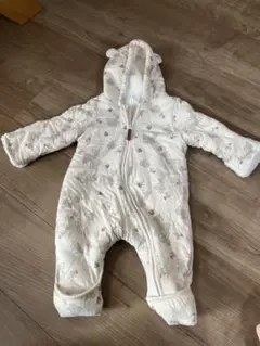 フード付きカバーオール（H&M）うさぎ柄　くま耳　EUR:62 US:3M