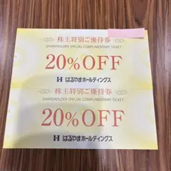 株主特別優待券 20% OFF