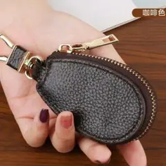 最終価格 スマート キー ケース ブラウン ホルダー バッグ 鍵入れ 合皮 ①