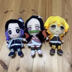 禰豆子・しのぶ・善逸　ぬいぐるみ　3つセット　ちびぬい　鬼滅の刃