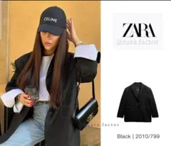 美品ZARA テーラードジャケット ブラックSのサムネイル