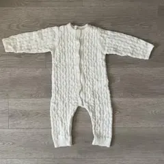 ZARA babyケーブルニットロングジャンプスーツ ロンパース 9-12m
