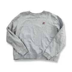 US古着 フィラ FILA 刺繍ロゴ スウェットシャツ XL 中国製 グレー
