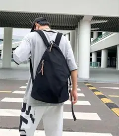 バックパック リュック キャンバスリュック 通勤 通学 アウトドア ブラック