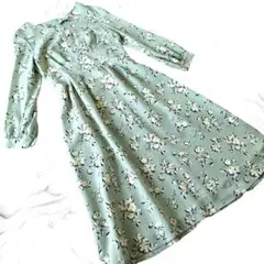 【美品】ナチュラルビューティーベーシック　花柄　ワンピース