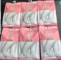 ASTIGU 　アツギ　肌　自然な素肌感　M-L　ストッキング　6足セット