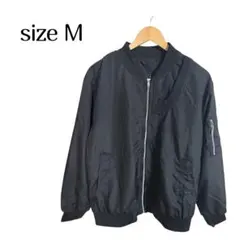 最終価格【早い者勝ち♡】ノーブランド☆メンズ　ブルゾンジャンパー　ブラック　M