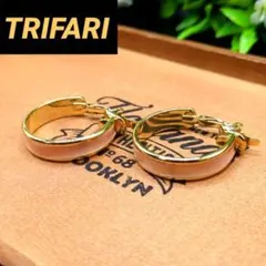 TRIFARI トリファリ ヴィンテージ イヤリング 淡いピンク ゴールドのサムネイル