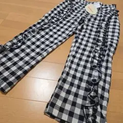 마퀴즈 체크 프릴 팬츠 (새상품, 미사용)