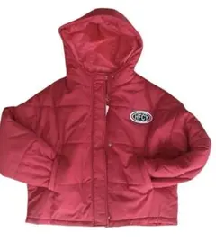 【新品•美品】HFCY フード付き赤ダウンジャケット