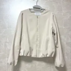 Spick & Span ピンクベージュ ショートブルゾンのサムネイル