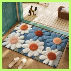 玄関マット 室内用マット ラグ 花柄 50×80 バスマット キッチンマット