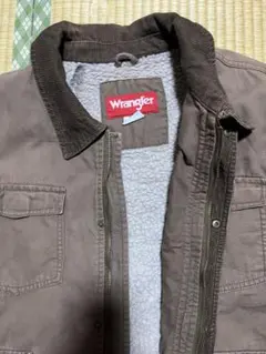 Wrangler XL ボア裏地 ダック地 ワークジャケット 退色アジ ブラウン