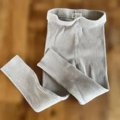 新品　モンミミ　monmini リブレギンス　L 110 くすみグレー