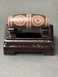 黒鳶赤紋九眼天珠&黒ガーデンブレス ◇流通量が少ない激レア品！◇黒鳶赤紋（くろとびせきもん）天珠