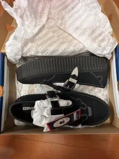 CONVERSE ベルト付き厚底スニーカー ブラック