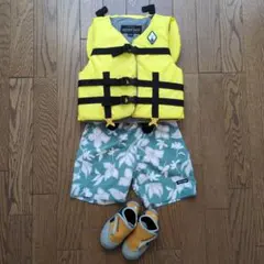mont-bell キッズ ライフジャケット アクアシューズ 男児水着セット